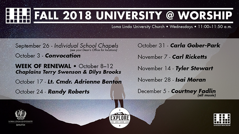 University's fall chapel schedule released :: News of the Week